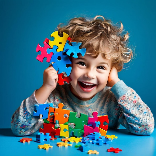 Puzzle-Illustration zum Welt-Autismus-Erkenntnistag