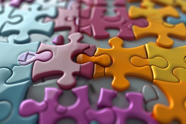 Puzzle Pieces und Handshake im Konzept der Zusammenarbeit und Teamarbeit