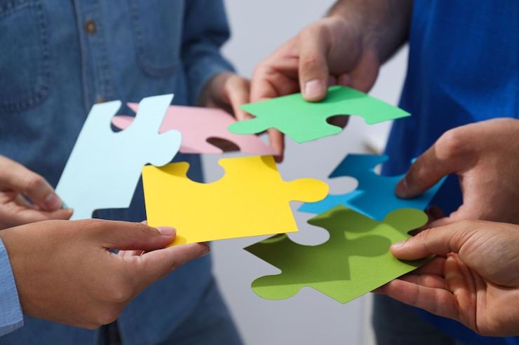 Puzzle-Zusammensetzung für verschiedene Konzepte und Ideen