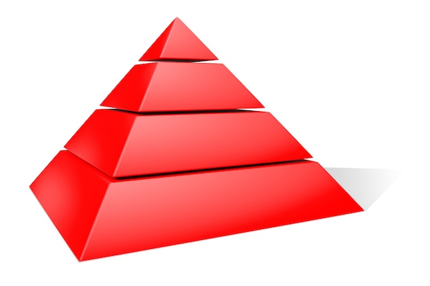 Pyramide. Digital erzeugtes isoliertes 3D-Bild.