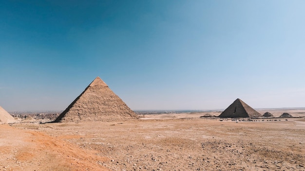 Foto pyramiden von gizeh komplex ägypten kairo