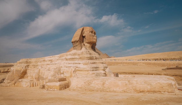 Pyramiden von Gizeh und Sphinx Nahaufnahme