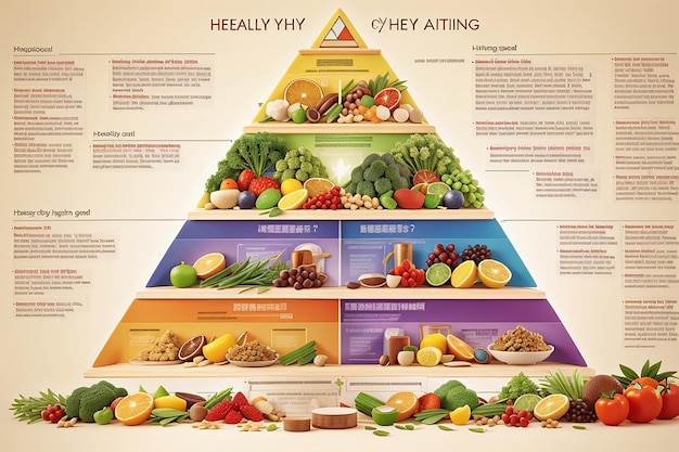 Pyramidendiagramm für gesunde Ernährung