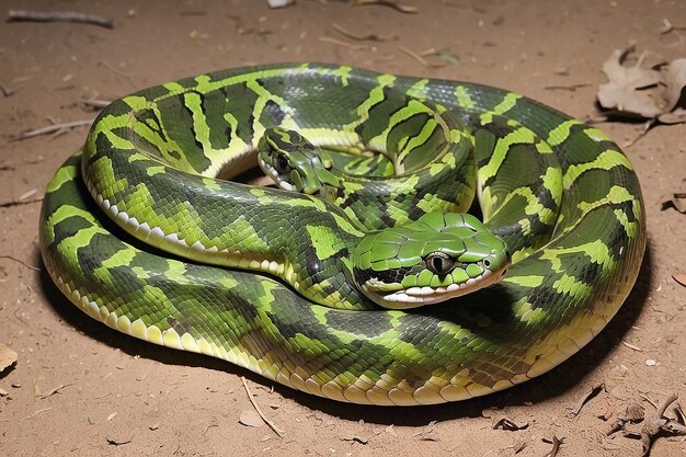 Foto python chondropython verde