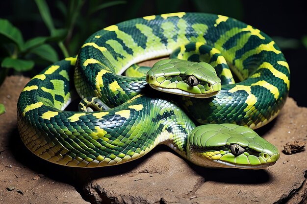 Foto python chondropython verde