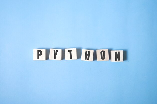 Python-Programmiersprache Wortkonzept. QS-Konzept.