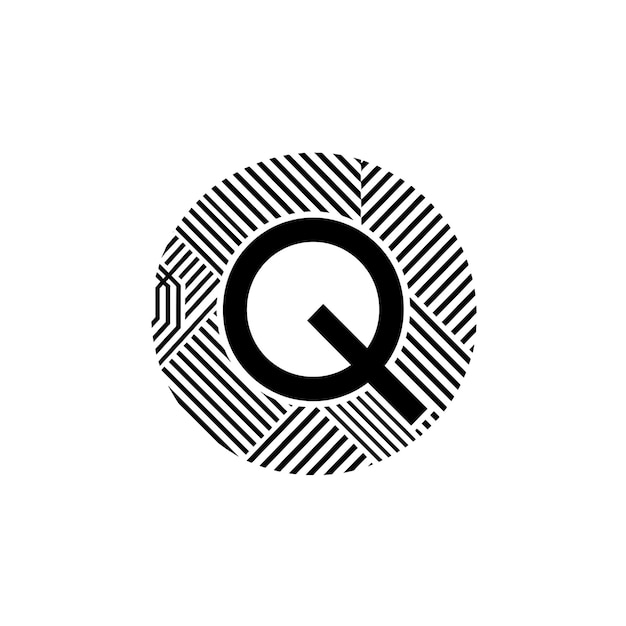 Foto q mit anfangsbuchstaben logo design-stil mit q geformt in eine kreative idee konzept einfach minimal