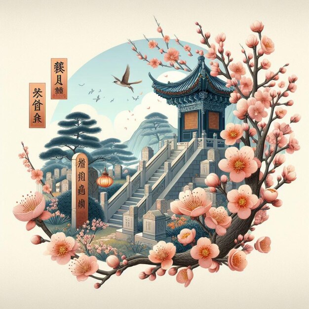 Qingming-Festival Feiern Post für chinesische Veranstaltung