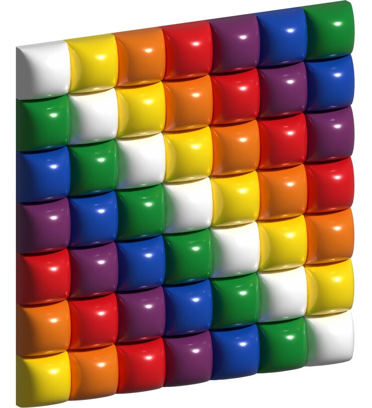 Foto quadrado isométrico whipala bandera 3d