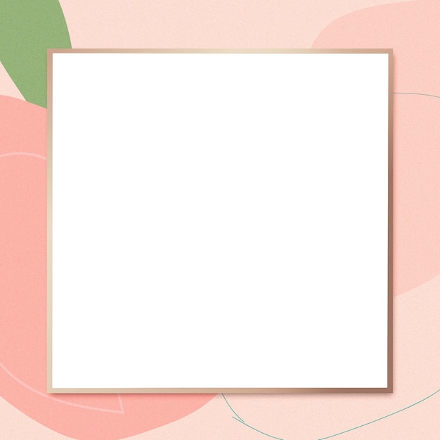 Quadrado png moldura pêssego fruta de verão fundo