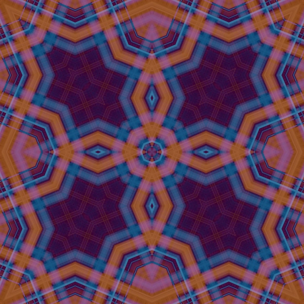 Quadratische nahtlose Muster Gewebte wunderbare digitale Muster Moderne Mode Kaleidoskop