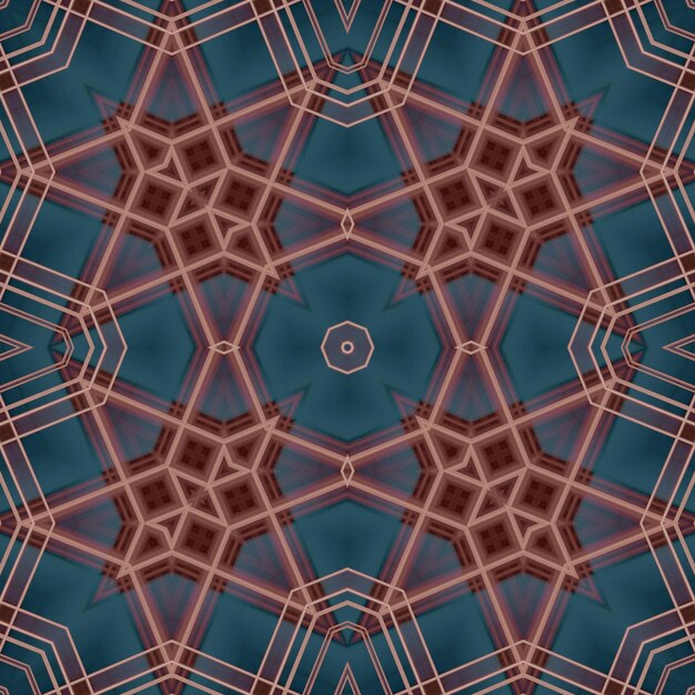 Quadratische nahtlose Muster Gewebte wunderbare digitale Muster Moderne Mode Kaleidoskop