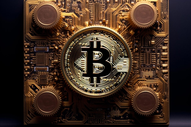 Quadratisches Bitcoin-Logo