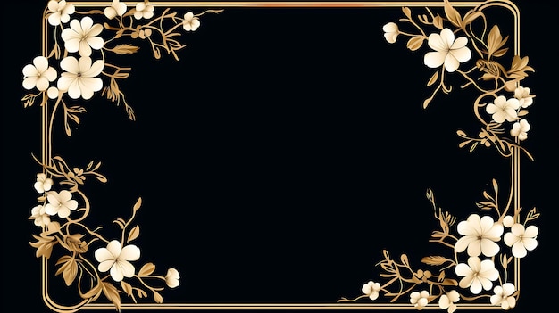 Quadro 2D Vector Design Elegante Criativo de uma Imagem Dourada Luxuosa Ornamentada Decorativa Cara