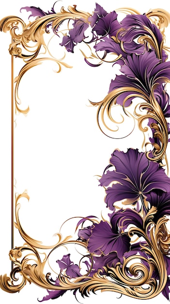 Quadro 2D Vector Design Elegante Criativo de uma Imagem Dourada Luxuosa Ornamentada Decorativa Cara