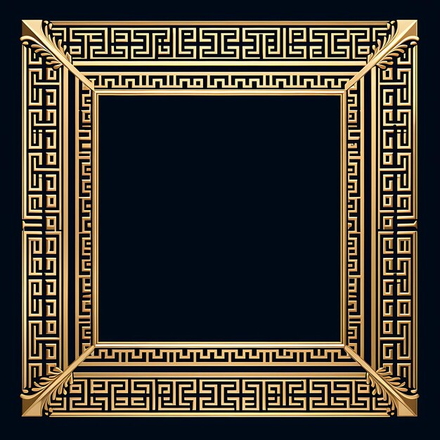 Quadro 2D Vector Design Elegante Criativo de uma Imagem Dourada Luxuosa Ornamentada Decorativa Cara