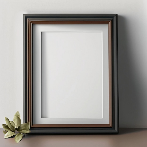 Quadro branco em branco Quadro vertical realista Quadro A4 Modelo de quadro branco vazio