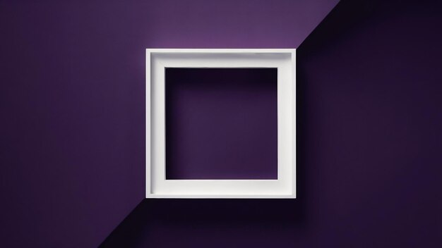 Quadro branco sobre fundo roxo