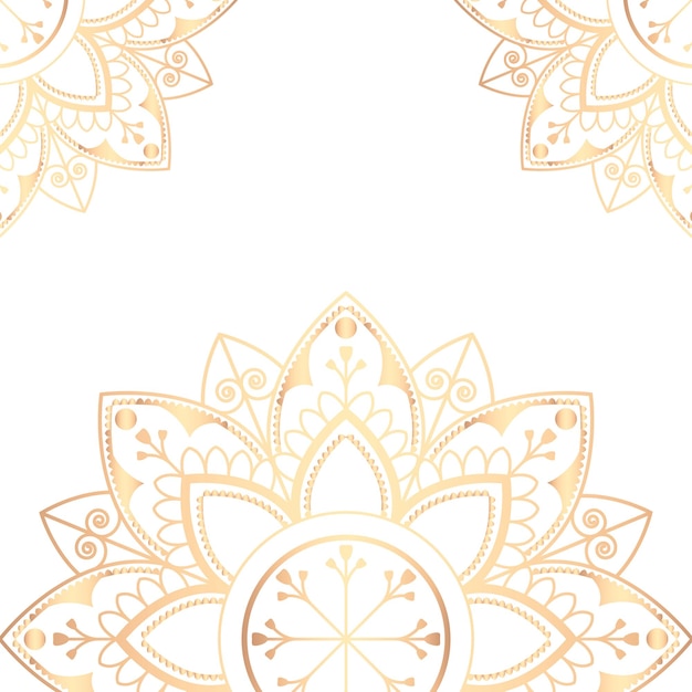 Quadro com padrão de arabesque dourado png transparente