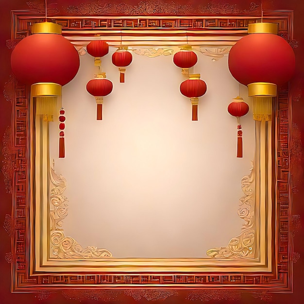 Foto quadro de ano novo chinês fundo tradicional