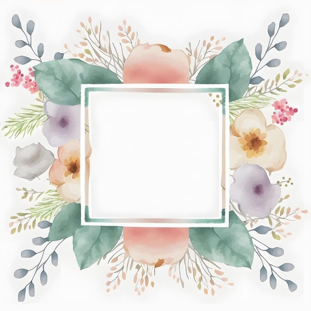 Quadro de aquarela floral