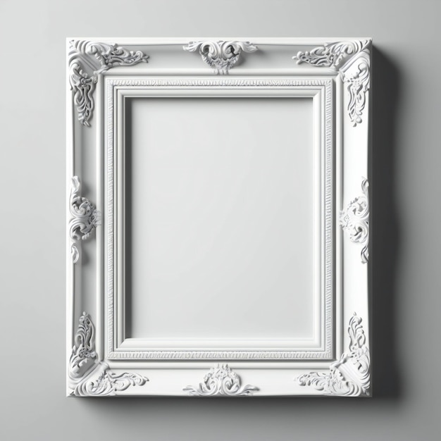 Quadro de arte fotográfica branco em branco, vitrine de design em parede moderna