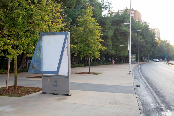 Foto quadro de avisos na estrada