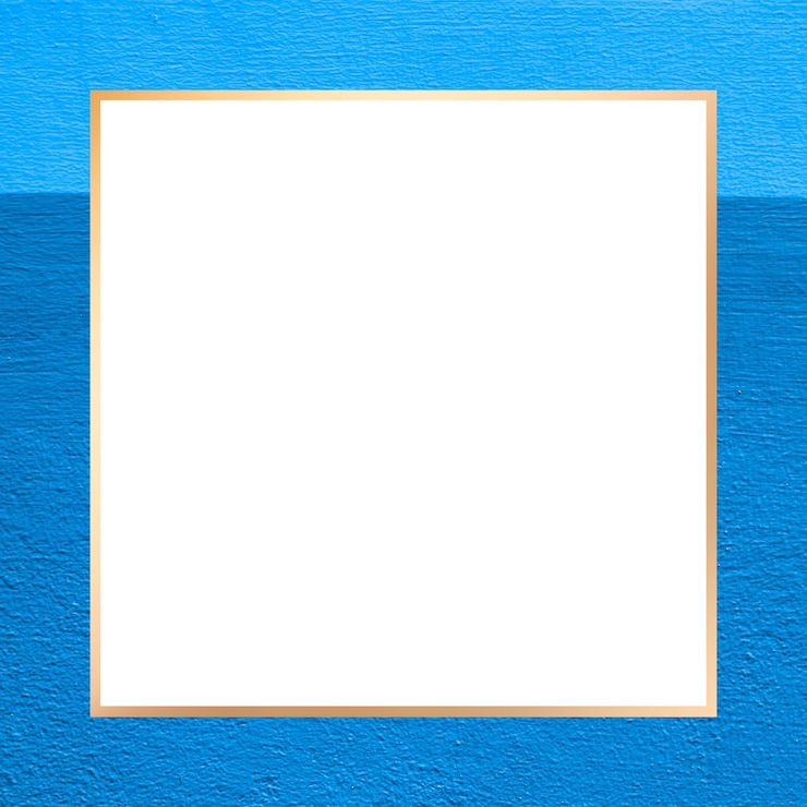 Foto quadro de borda azul png transparente