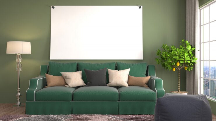 Foto quadro de cartaz em plano interior