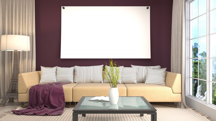 Foto quadro de cartaz em plano interior