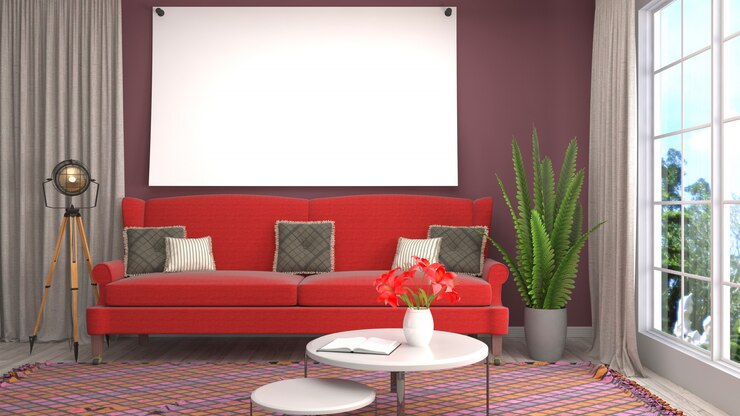 Foto quadro de cartaz em plano interior