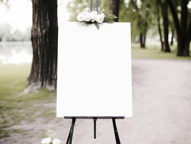 Foto quadro de casamento em branco