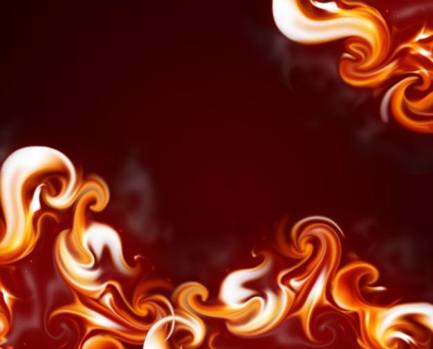 Quadro de chamas abstrato - fundo elegante para seu design de arte