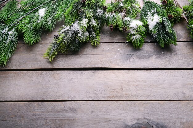 Quadro de decoração de natal em fundo de madeira