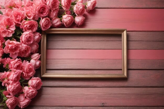 Foto quadro de dia de são valentim com borda de cor pastel com fundo com ornamento