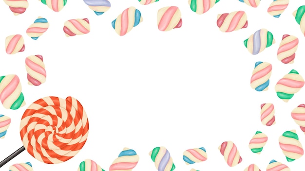 Quadro de doces elemento png fundo transparente