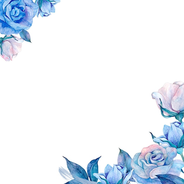 Quadro de flores a aquarela desenho png