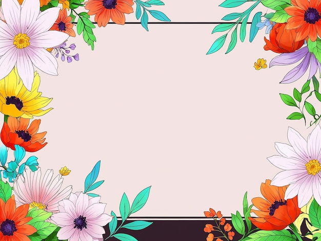 Quadro de flores coloridas