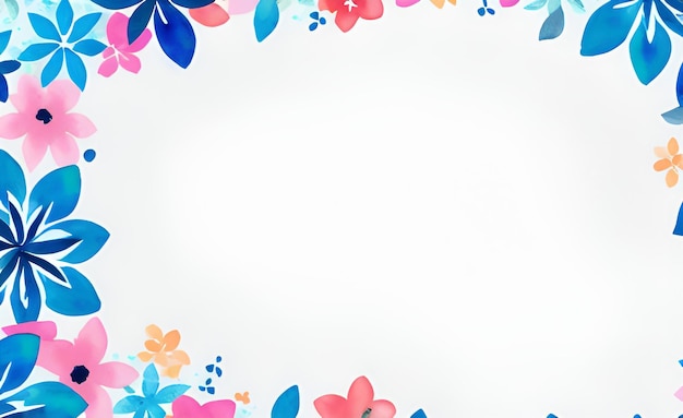 Quadro de flores em aquarela em um fundo encantador
