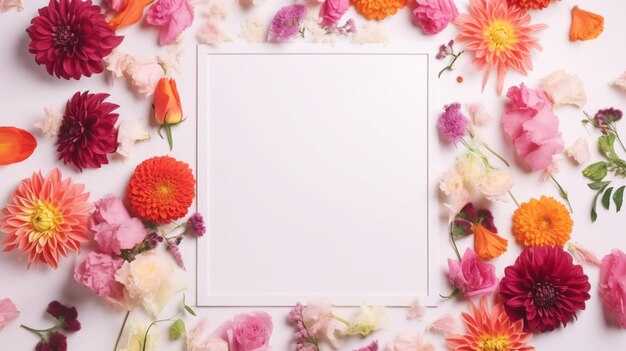 Quadro de flores Espaço livre para texto