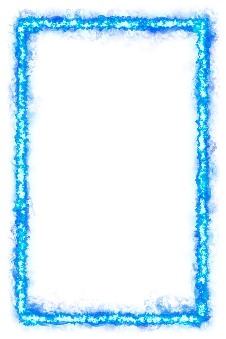 Foto quadro de fogo retângulo azul png com fundo transparente