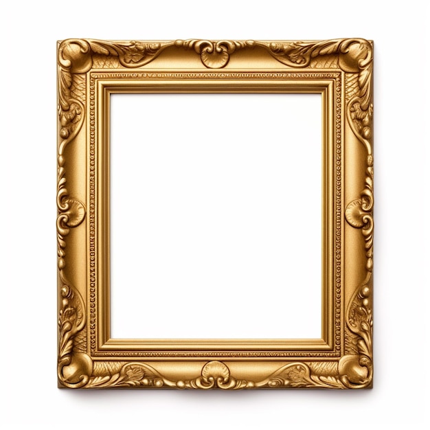 quadro de foto vazio em fundo branco quadro de foto de fundo branco em branco ai gerado