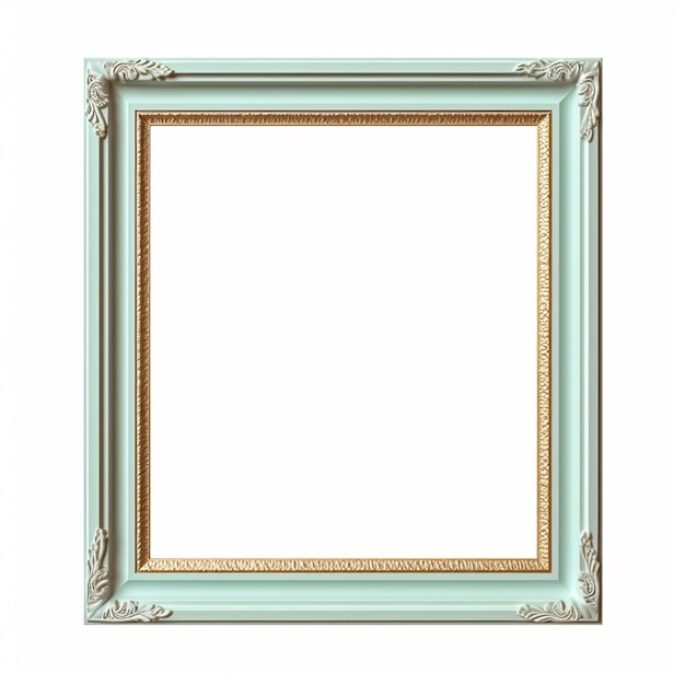 quadro de foto vazio em fundo branco quadro de foto de fundo branco em branco ai gerado