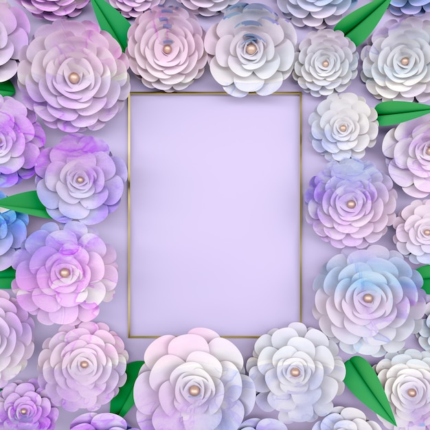 Quadro de fundo com floração rosa.