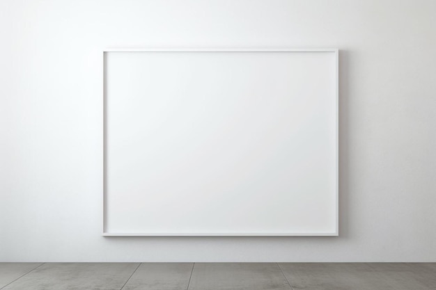 Foto quadro de imagem branco em branco em uma parede