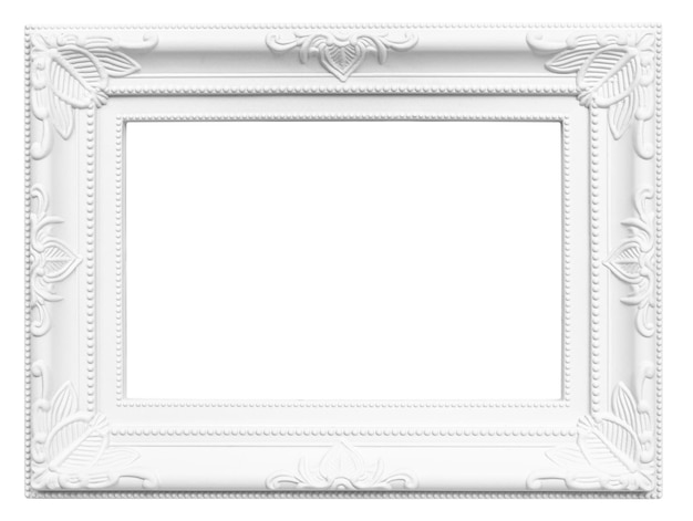 Quadro de imagem branco isolado em fundo branco Modelo de modelo