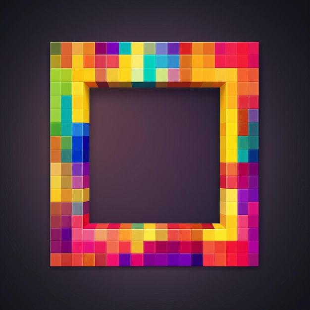 Quadro de imagem de arte de pixel com cores vibrantes por Pixelplantmaster