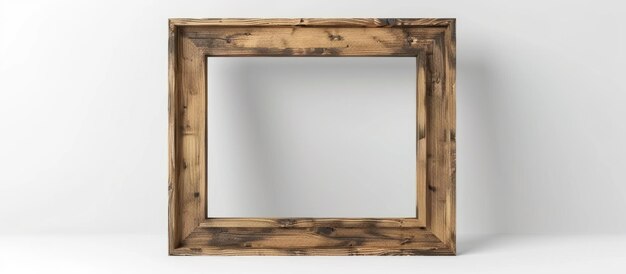 Quadro de madeira isolado em fundo branco