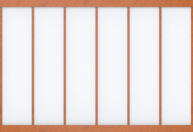 quadro de madeira moderno no backgorund da parede do Livro Branco.