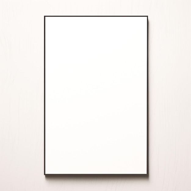 Foto quadro de metal quadrado preto para pintura ou imagem isolada em um fundo branco gerado por ia